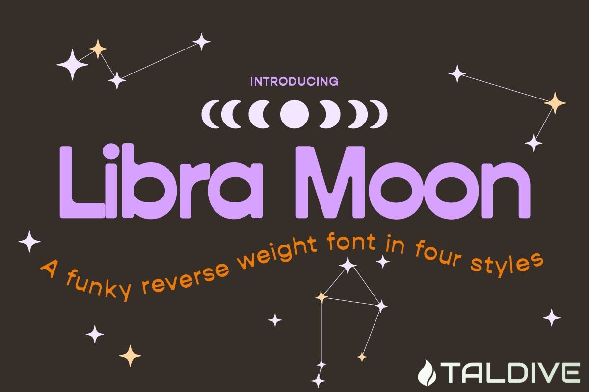 Libra: A Funky Reverse Weight Font