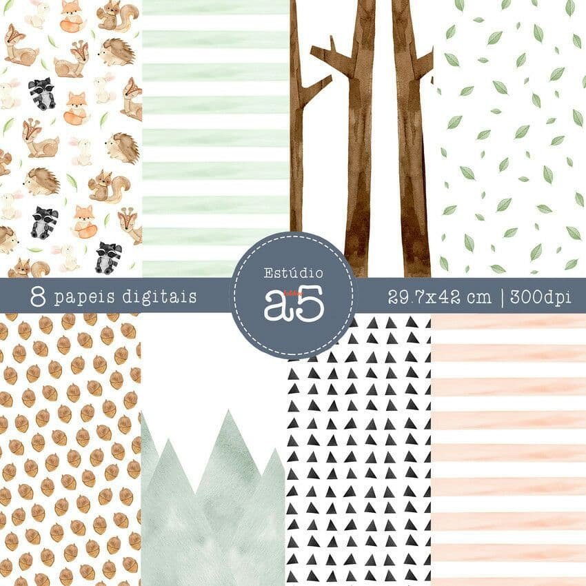 Bosque Wild Aniamals Printable papers