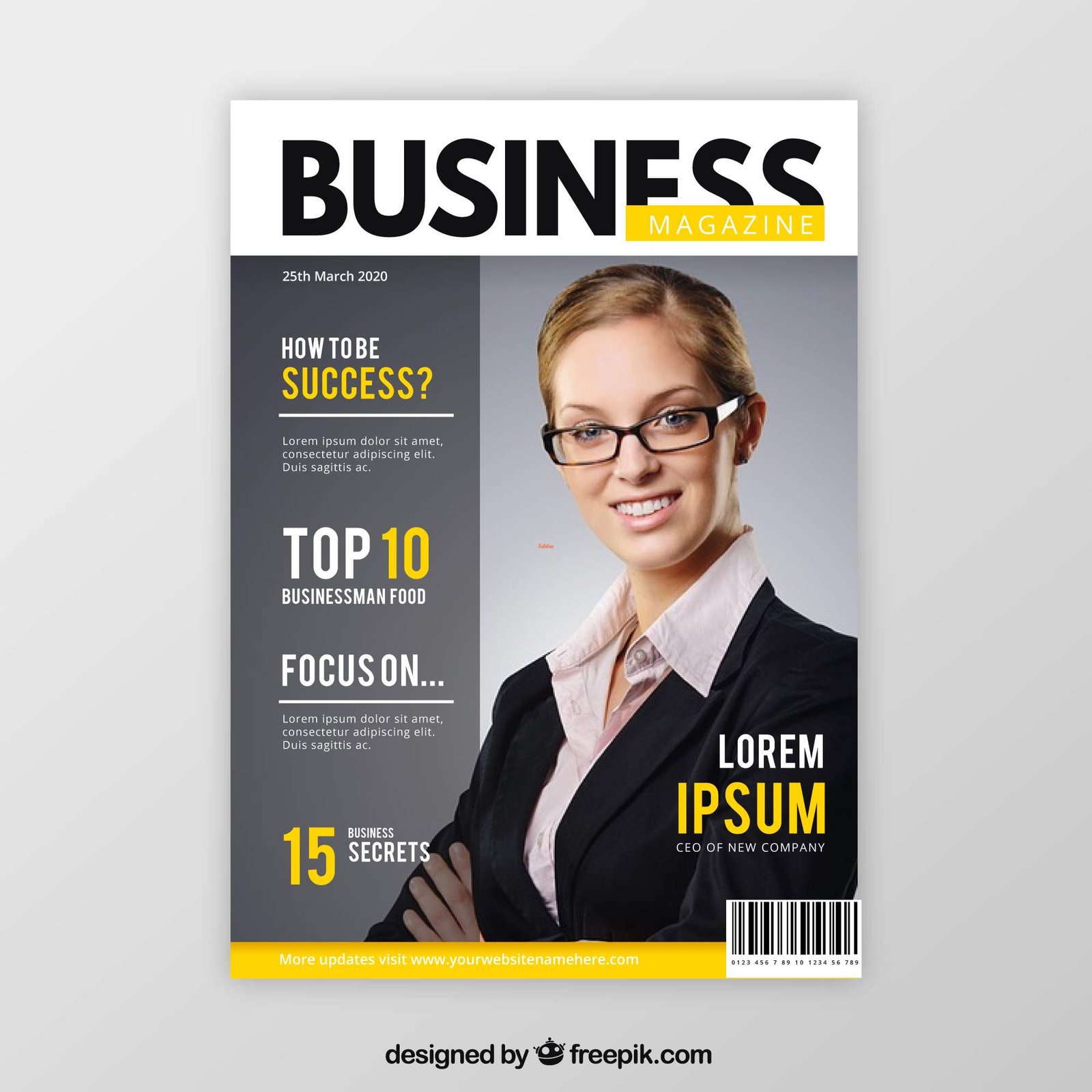 Business magazine cover template