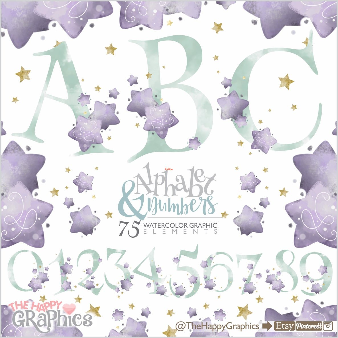 Alphabet Numbers Clipart Illustrations