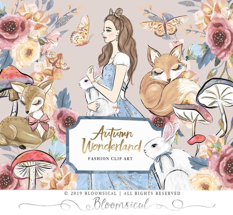 Autumn Wonderland Watercolor Clipart