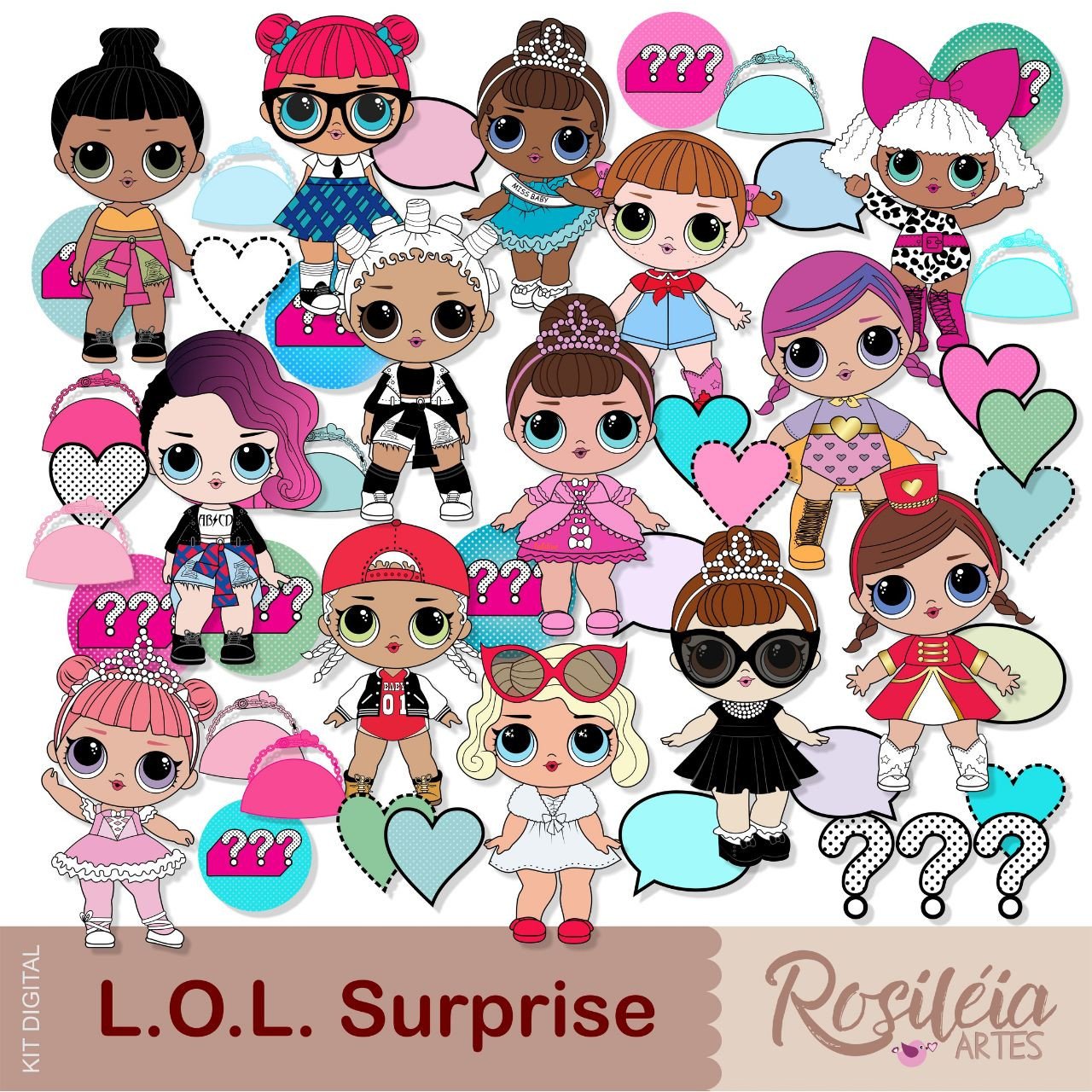 Lol Suprise Watercolor Clipart Pack