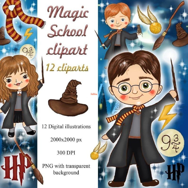 MAGIC SCHOOL HARRY POTTER CLIPART