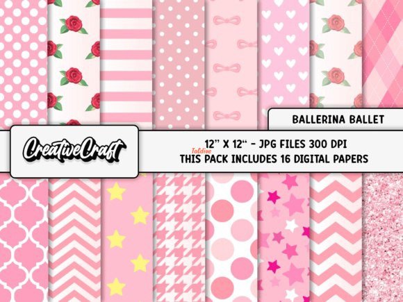 Ballerina Ballet Digital Papers