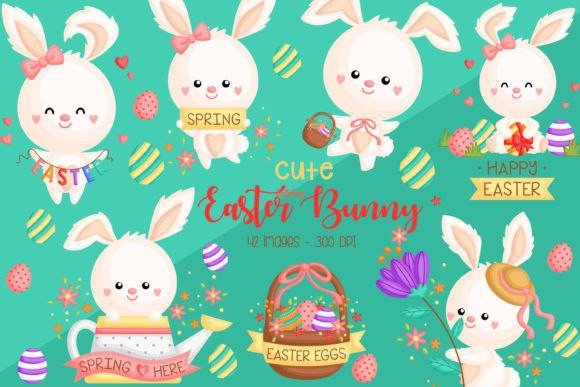 Easter Rabbit-Bunnies Clipart