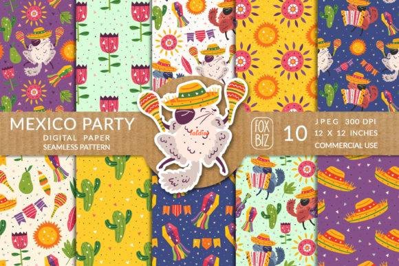 Mexican Party Prints Seamless Patterns