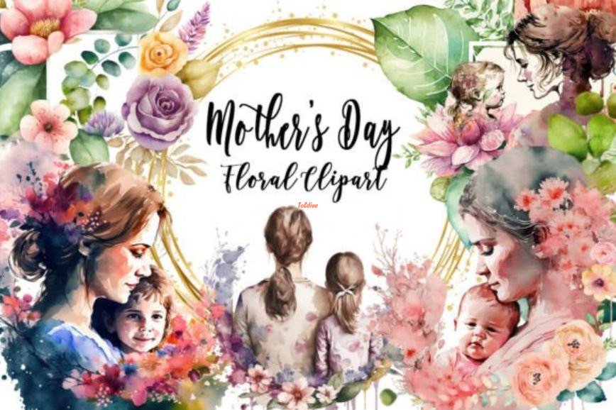 Mothers Day Clipart Set