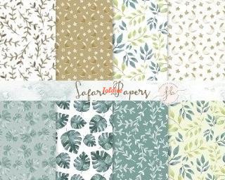 Safari Flora Bear Printable Papers