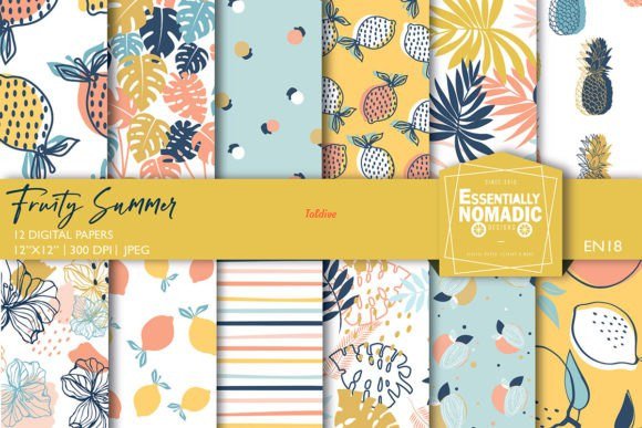 Fruity summer digital papers