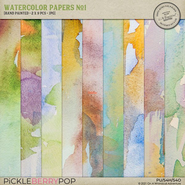 Watercolor Textured Papers Vol 1