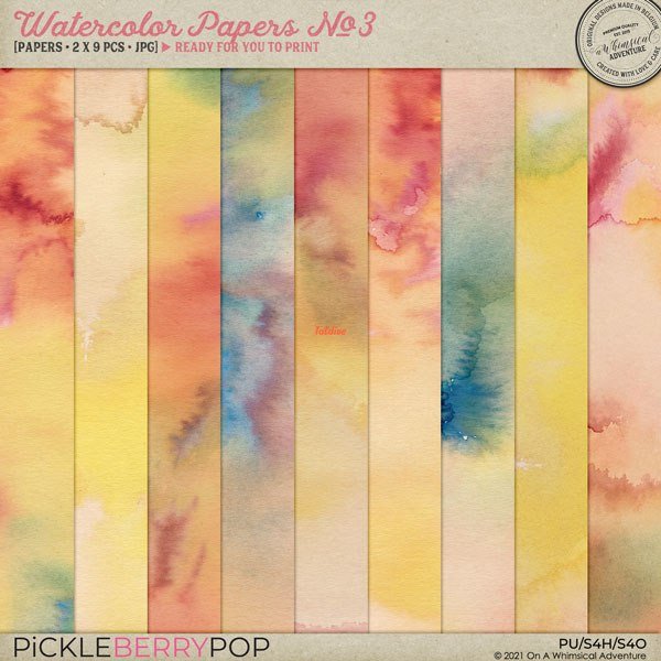 Watercolor Textured Papers Vol 3