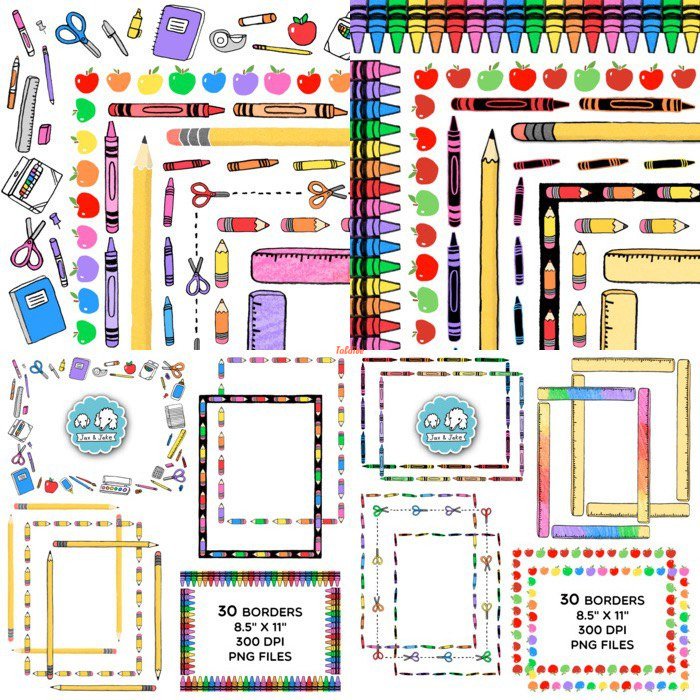 School Borders and Frames Clipart