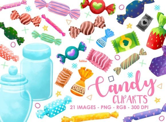 Sweet Candy Clipart Illutsrations