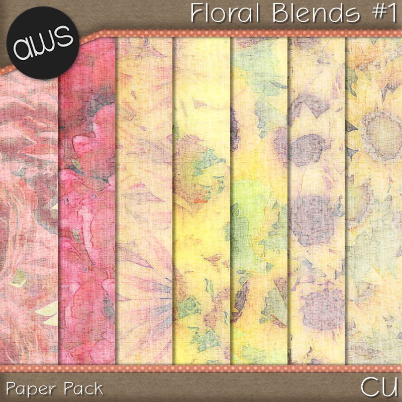 AWS Floral Blends Papers Set 1