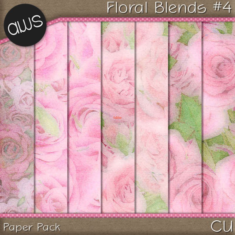 AWS Floral Blends Papers Set 4