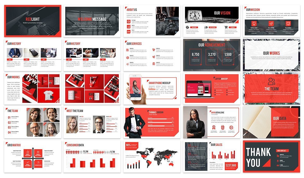 Redlight - Bold PowerPoint Template