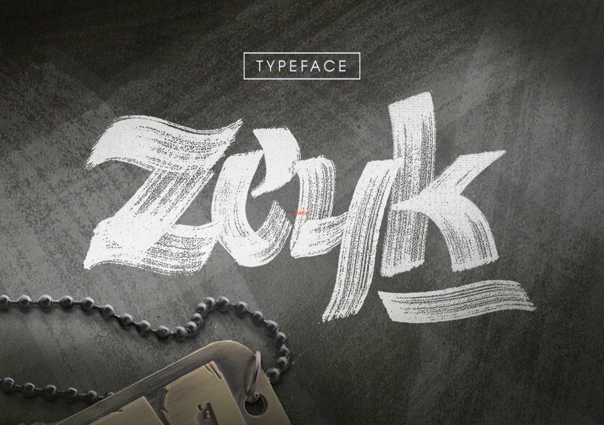 Zeyk Brush Font & Typeface