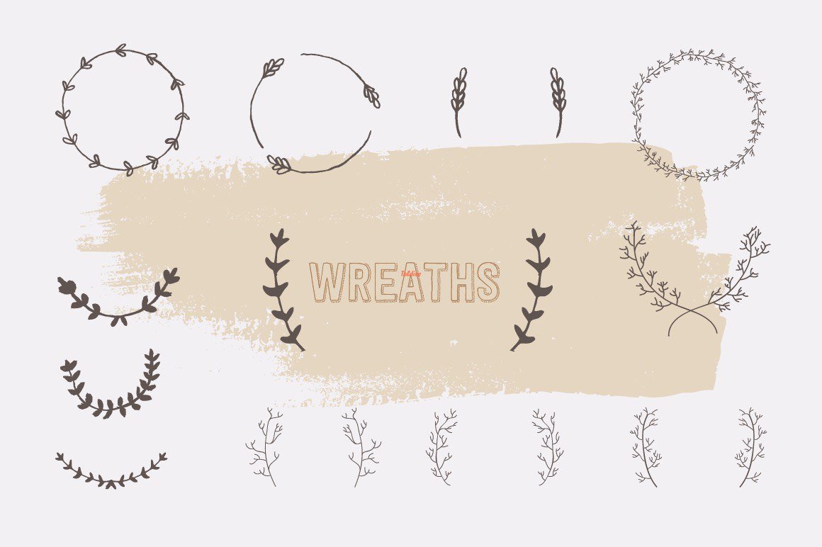 Wreaths Vector Illustration