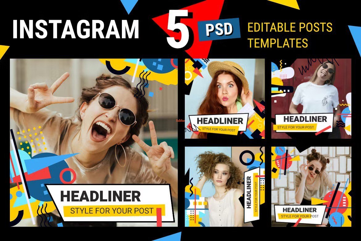 5 Instagram promotion posts templates