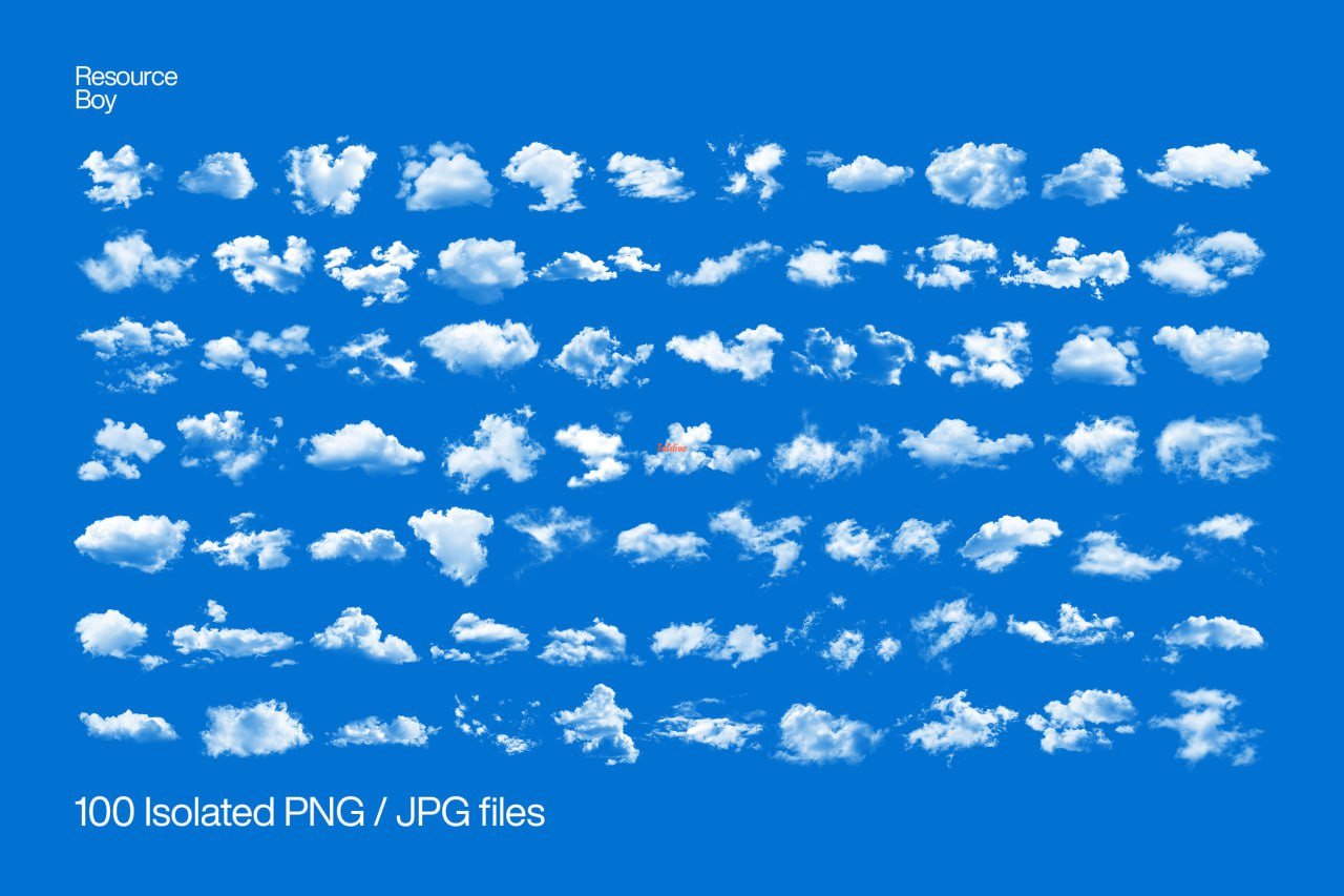 100 Cloud 4K Textures PNG