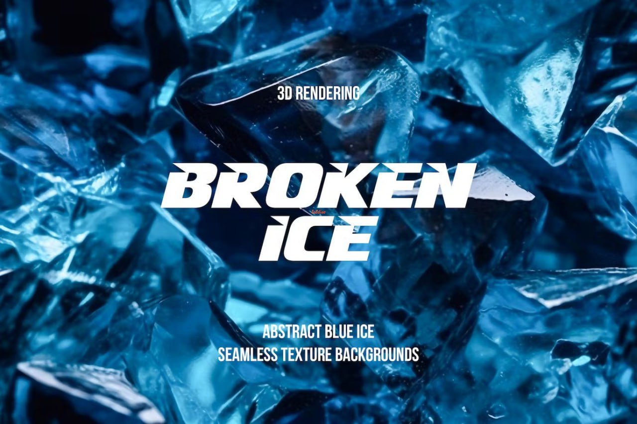 Blue Broken Ice Seamless Texture Backgrounds