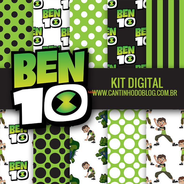 BEN 10 Seamless Pattern Papers