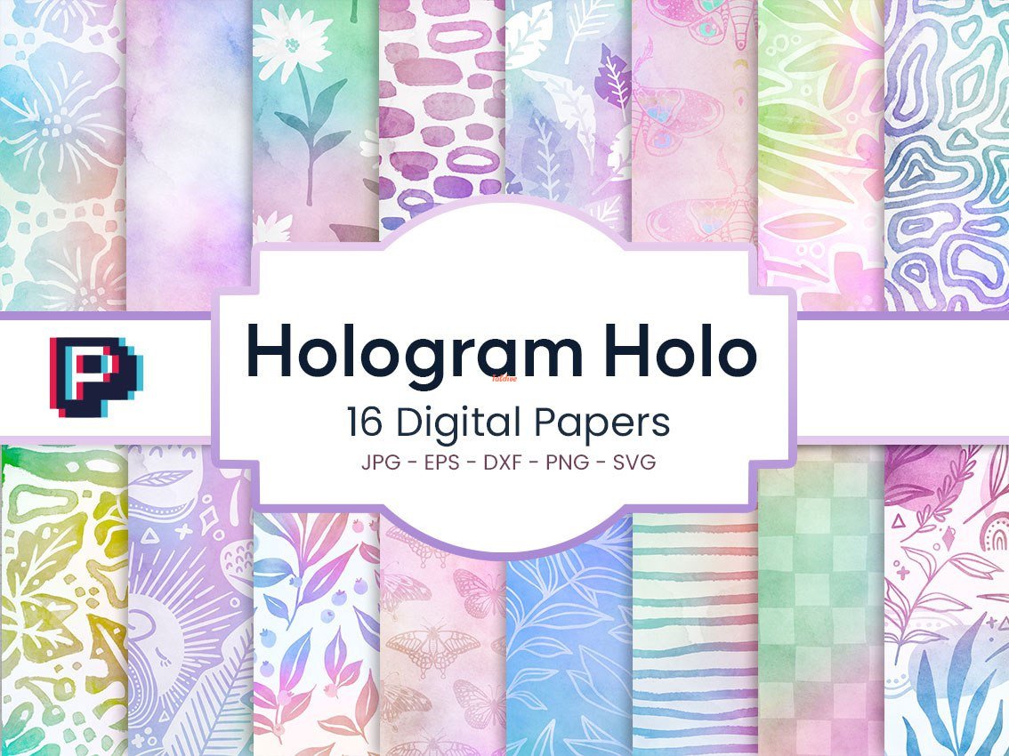 Hologram Holo Digital Paper Set