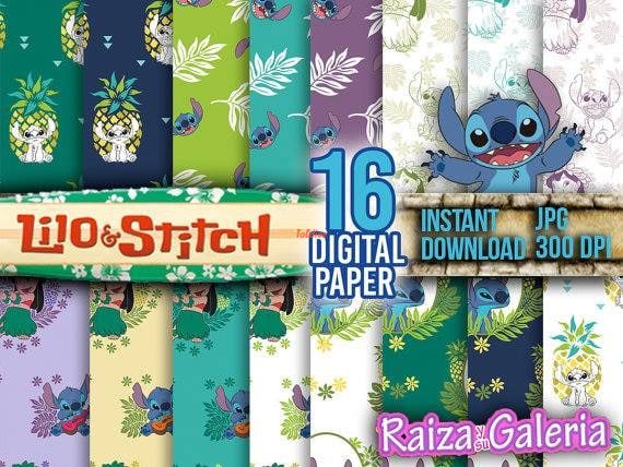 16 LILO Y STICH Digital Papers