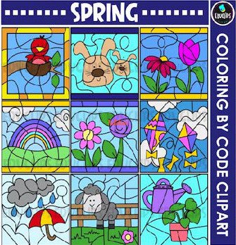 Spring Coloring Book Illustration