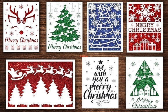 Christmas Cards Clipart Illustrations