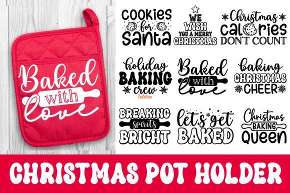 Christmas Pot Holders Illustrations