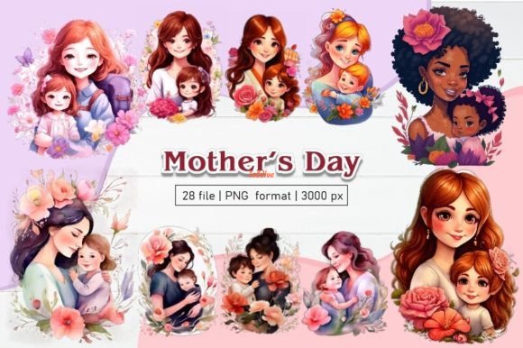 Mothers Day Sublimation Bundle Graphic