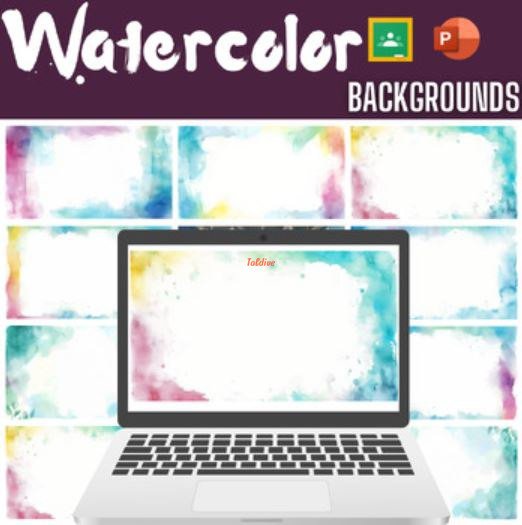 Watercolor Border Backgrounds Set