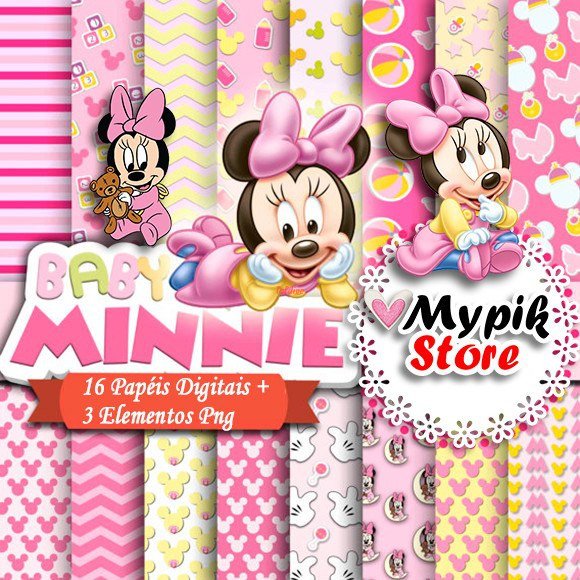 BABY MINNIE Digital Papers & Clipart