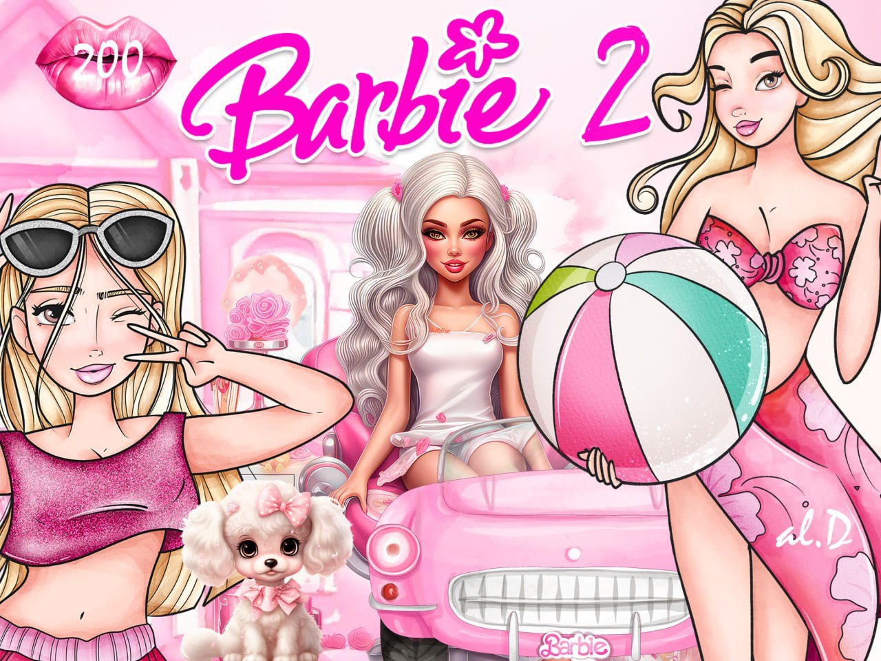 Barbie Clipart Illustration mega Pack 2