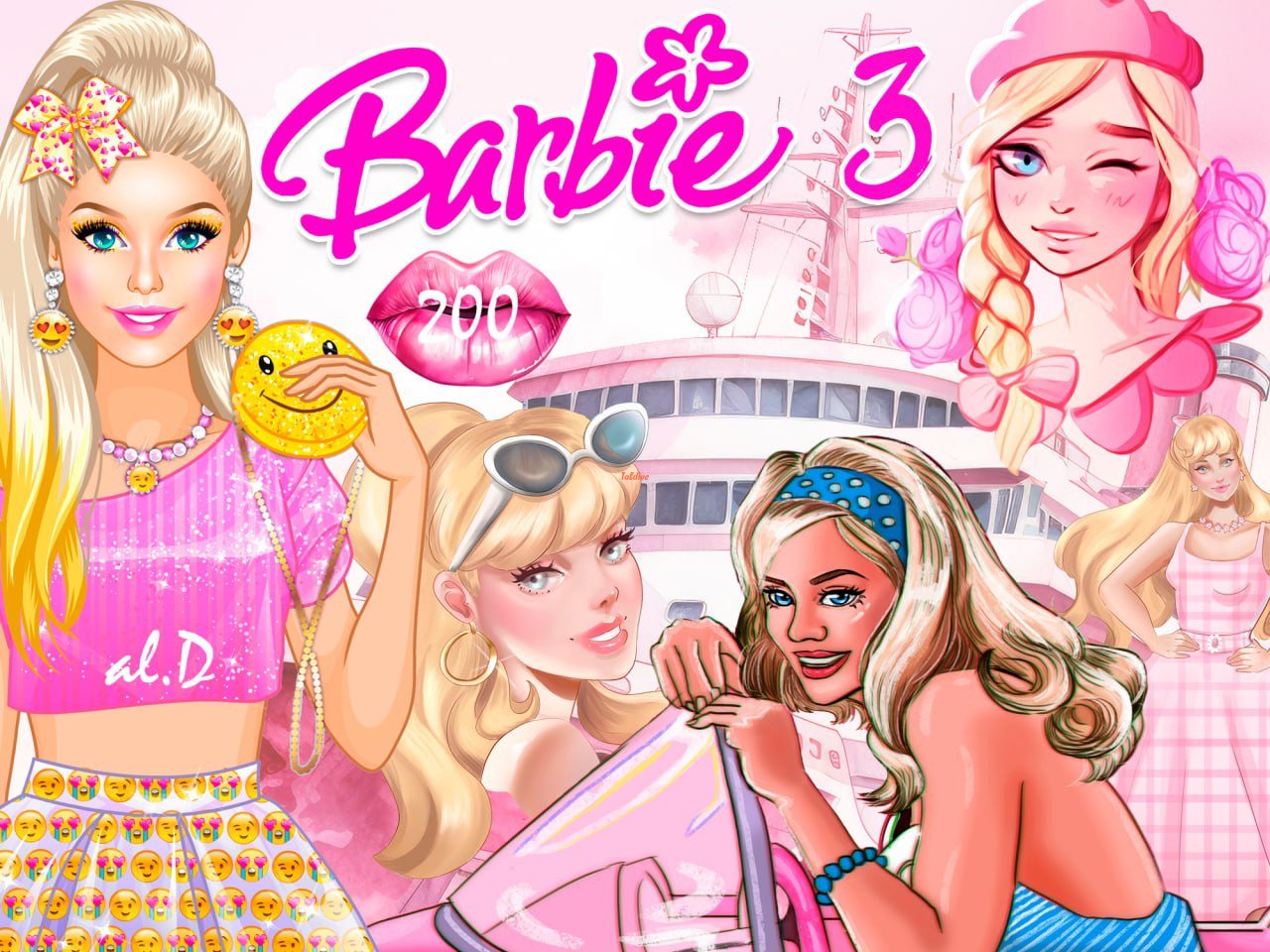 Barbie Clipart Illustration mega Pack 3