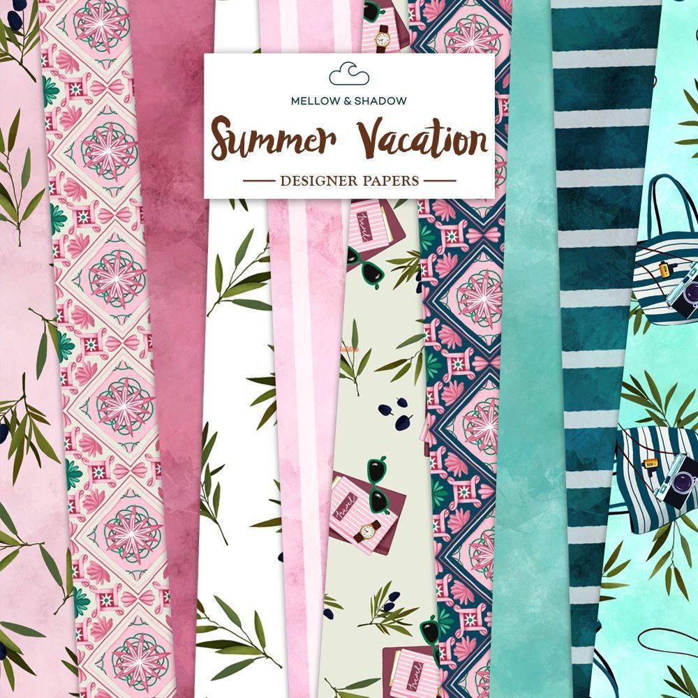 Mellow & Shadow - Summer vacation Digital Papers