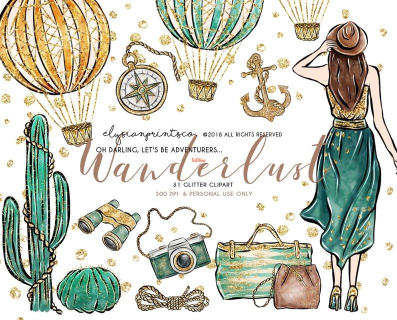 Wanderlust Clipart Bundle