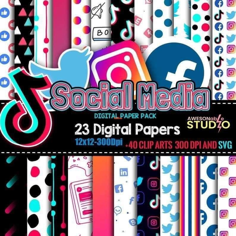 TIKTOK Digital Paper pack