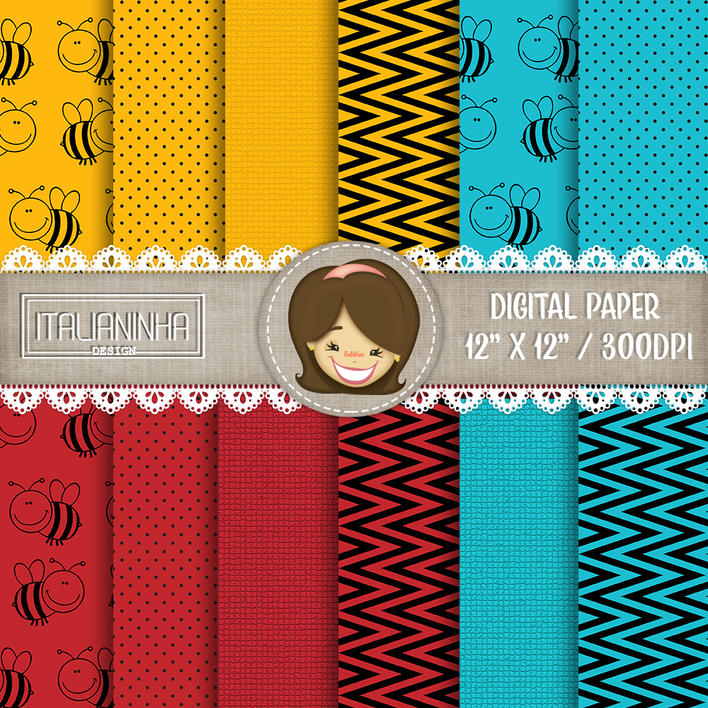 Italianinha Digital Paper Set 16