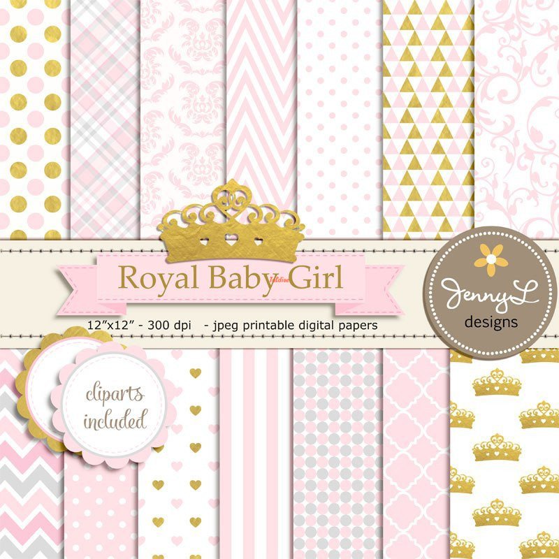 Royal Girl Digital Papers Set