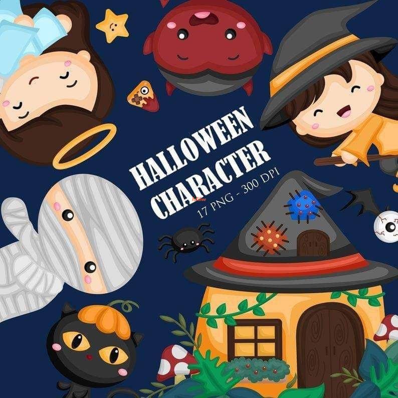 Halloween Character Clipart Bundle