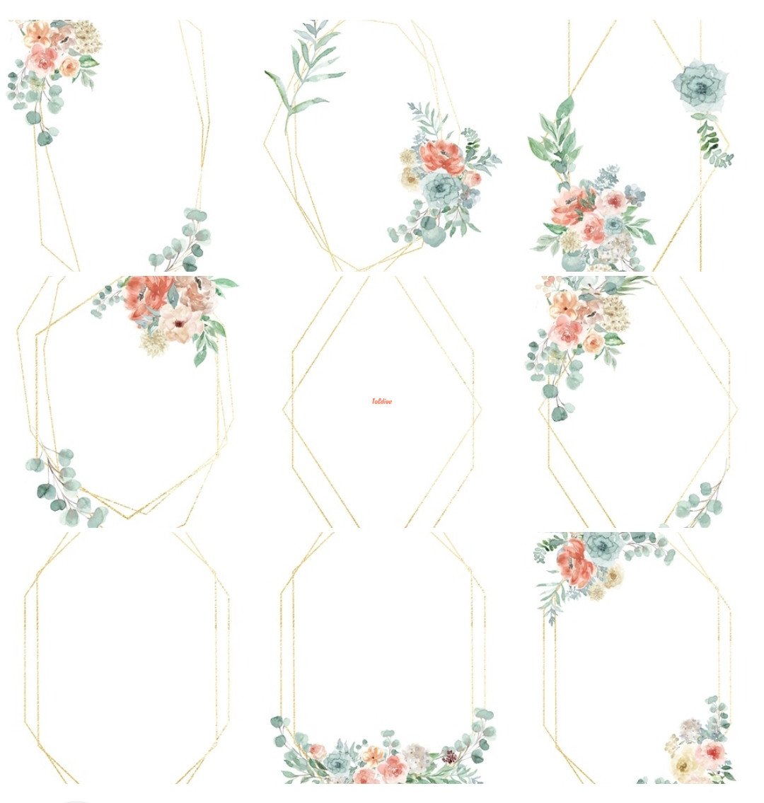 Floral Geometric Clipart