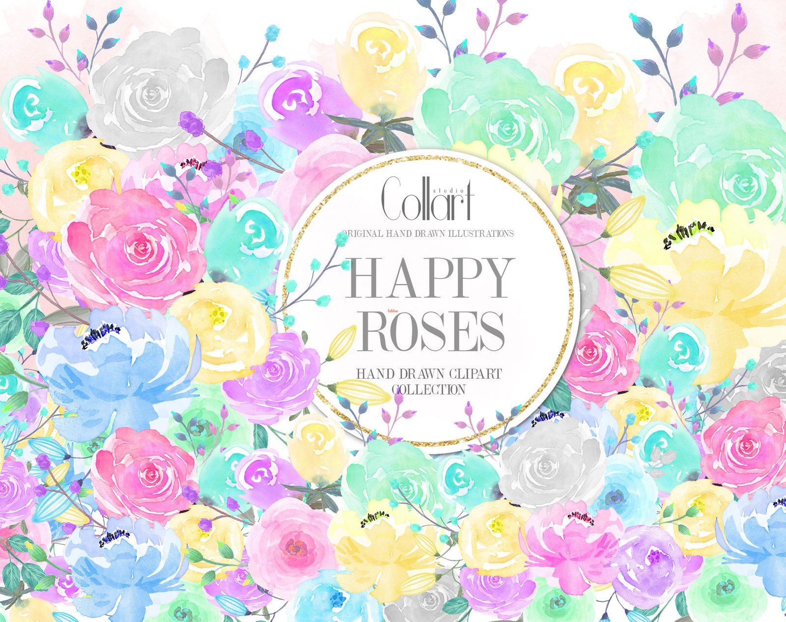 Happy Roses Clipart