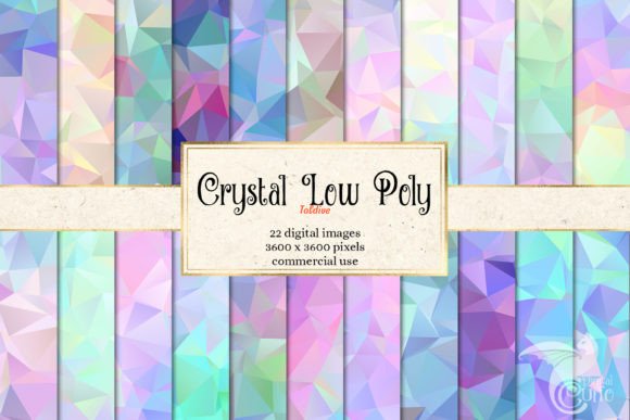 Crystal Low Poly Digital Paper