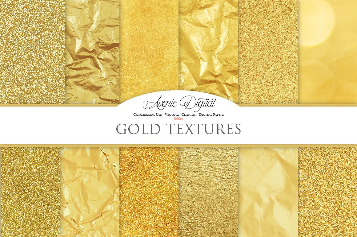 Gold Textures Digital Paper