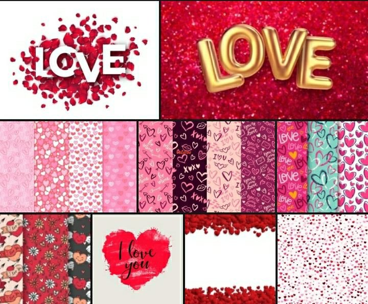 February 14th Valentines Romantic Textures Kit