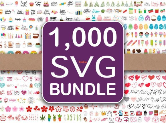 1000 SVG images to cut Bundle