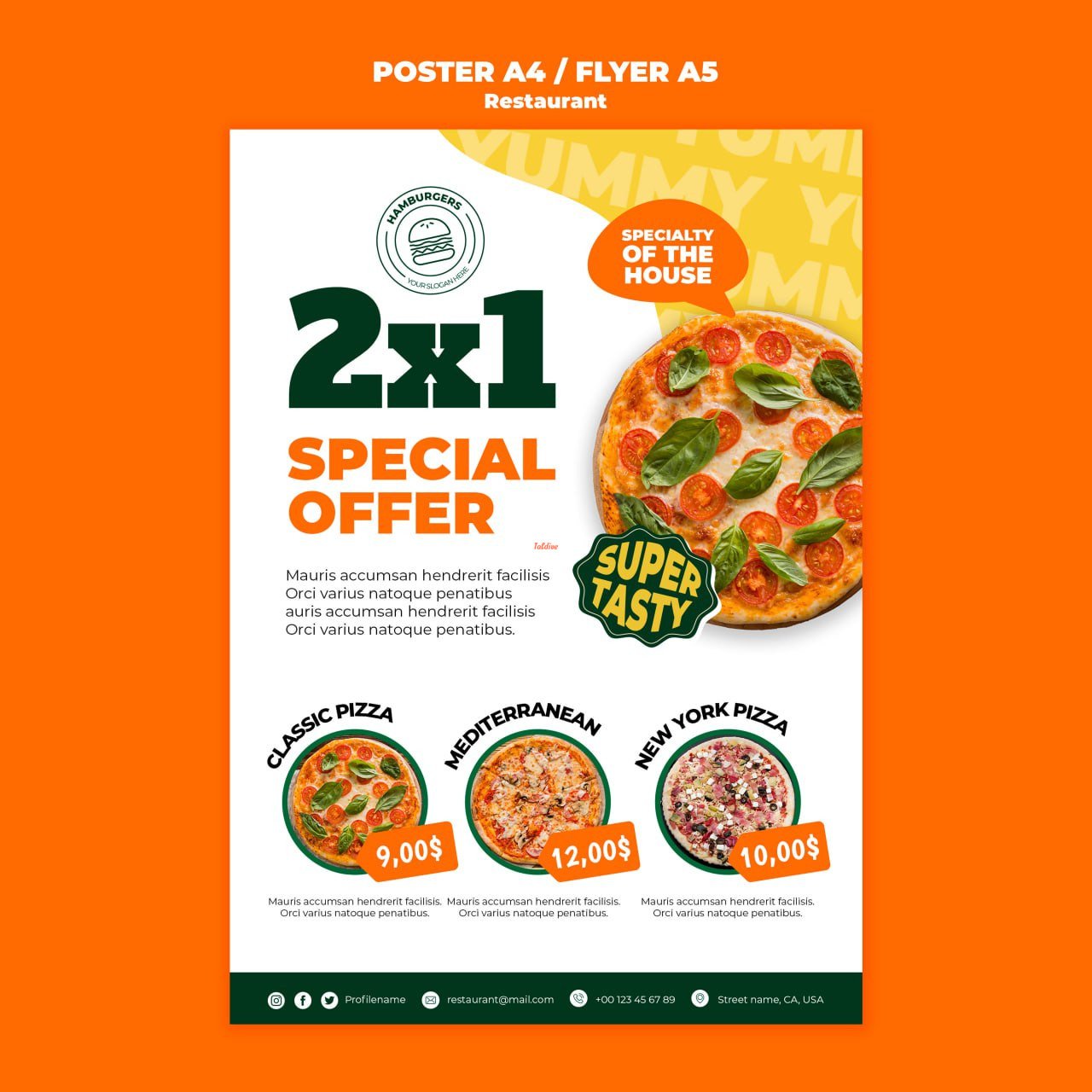 Pizza Special Offer Poster Template