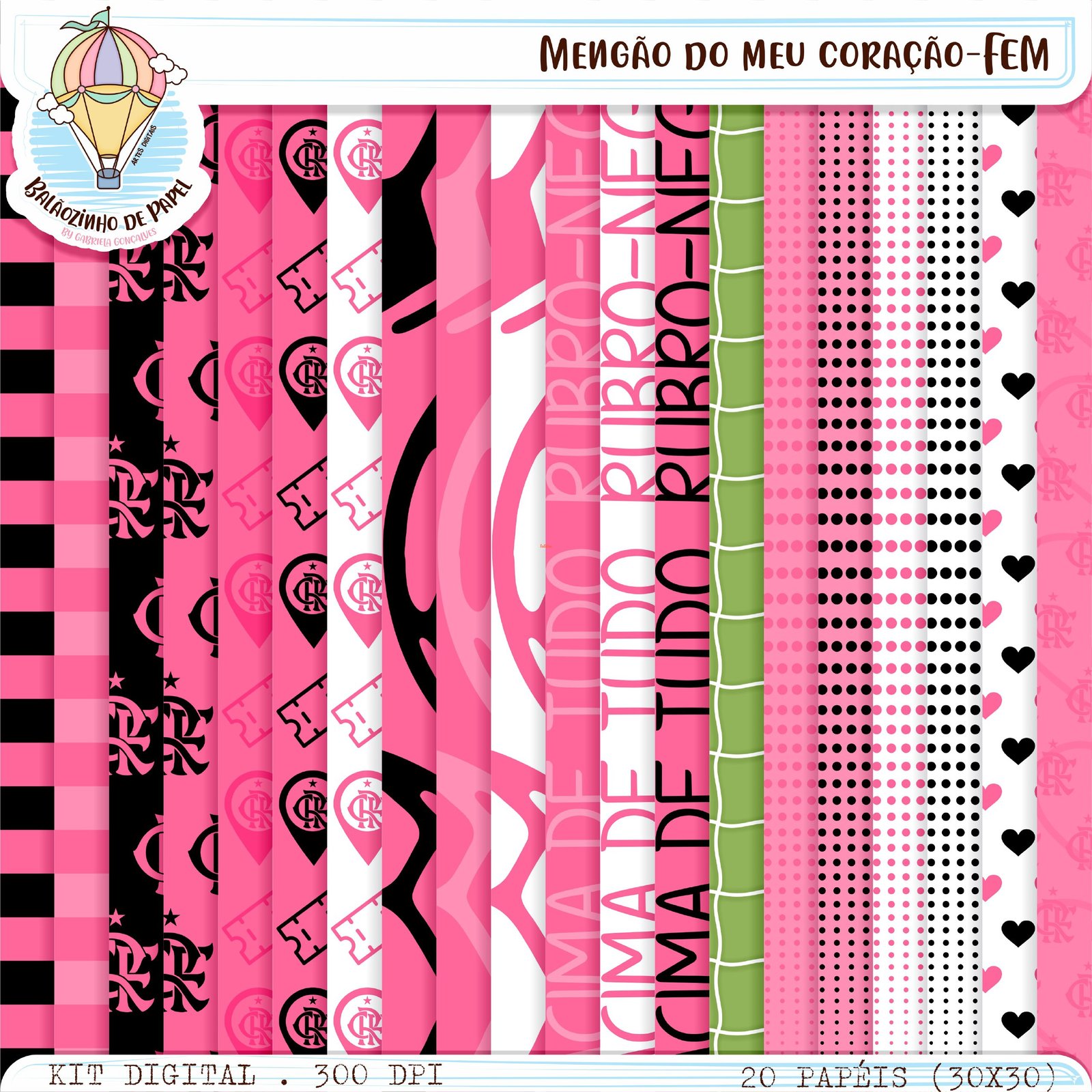 Mengao from my heart Digital Paper Set